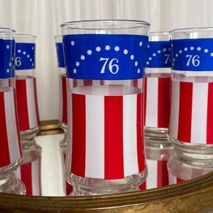 Vintage 6 Libbey’s drinking  glasses! Perfect for the Fourth of July celebration